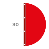 Every 30 cm