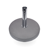Parasolvoet beton incl. RVS-buis