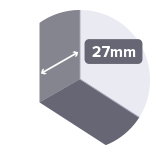 27 mm (pre-drill)