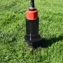 Ground drill for fiberglass poles