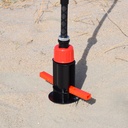 Ground drill for fiberglass poles
