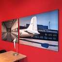 Peesdoek + textielframe