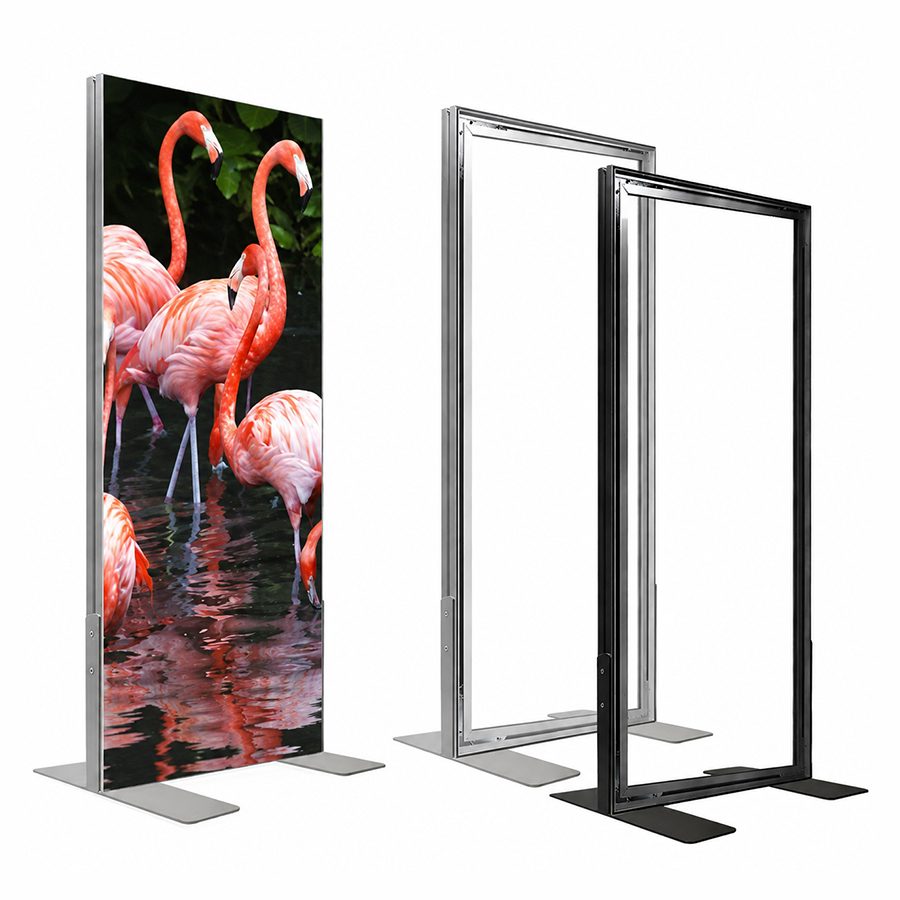SEG display print + textile frame
