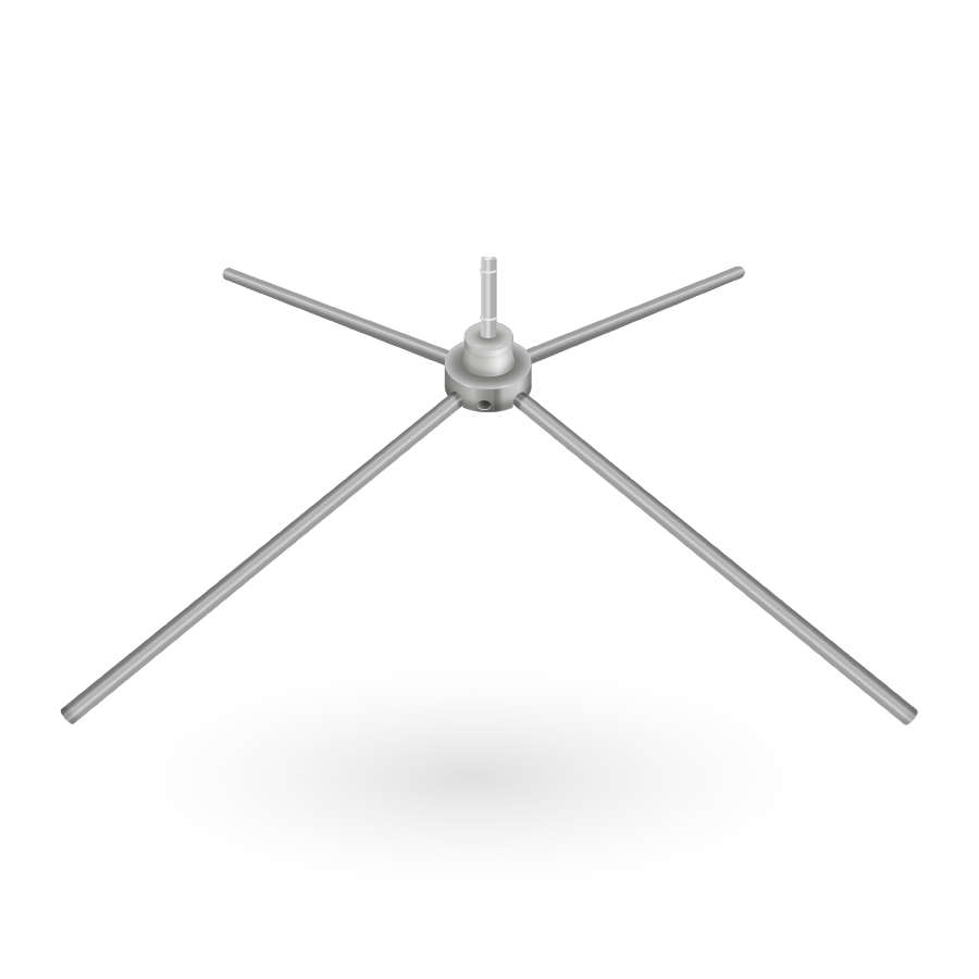 (OUD) Schaarvoet voor beachflag fiberglass