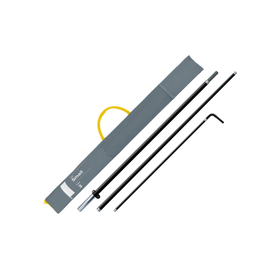 Beachflag stok square fiberglass - small (nieuw)