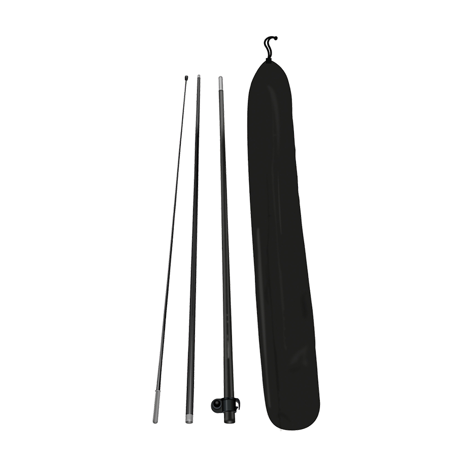 Beachflag stok recht aluminium - small