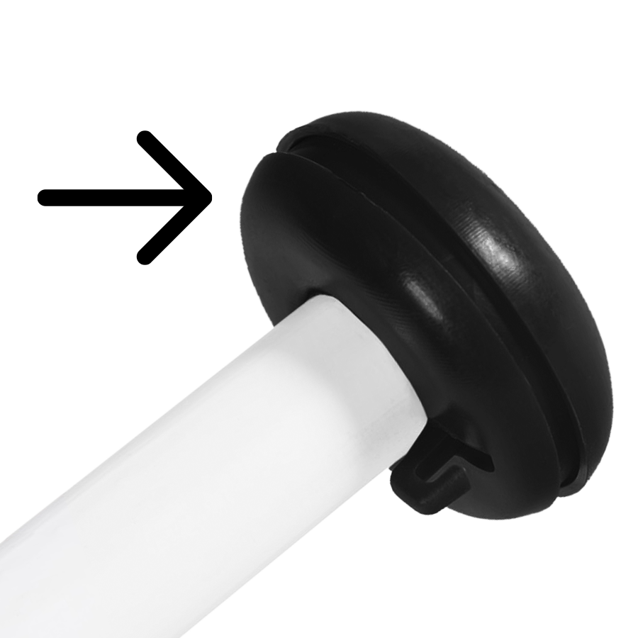Black finial for 2 meter flagpole aluminium