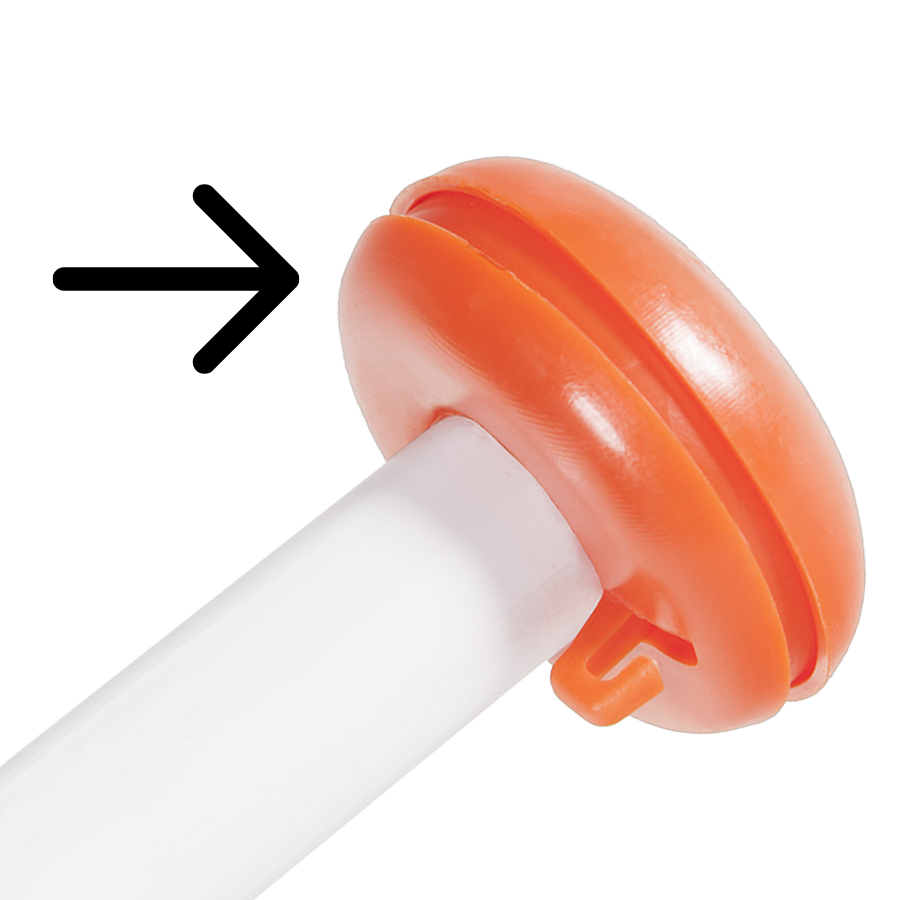 Orange finial for 2 meter flagpole aluminium