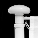 Intermast Banner arm set - Aluminium - White